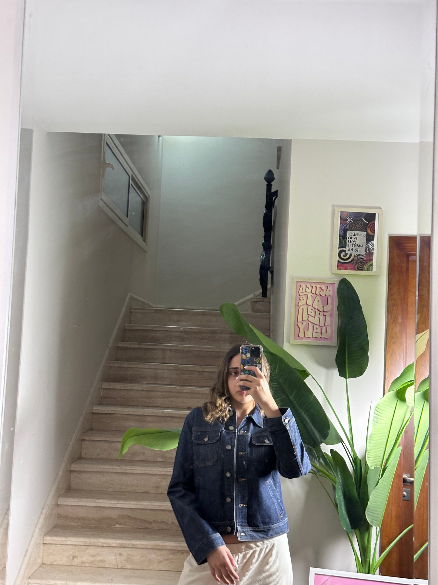 Oversized Dark Wash Denim (Large)