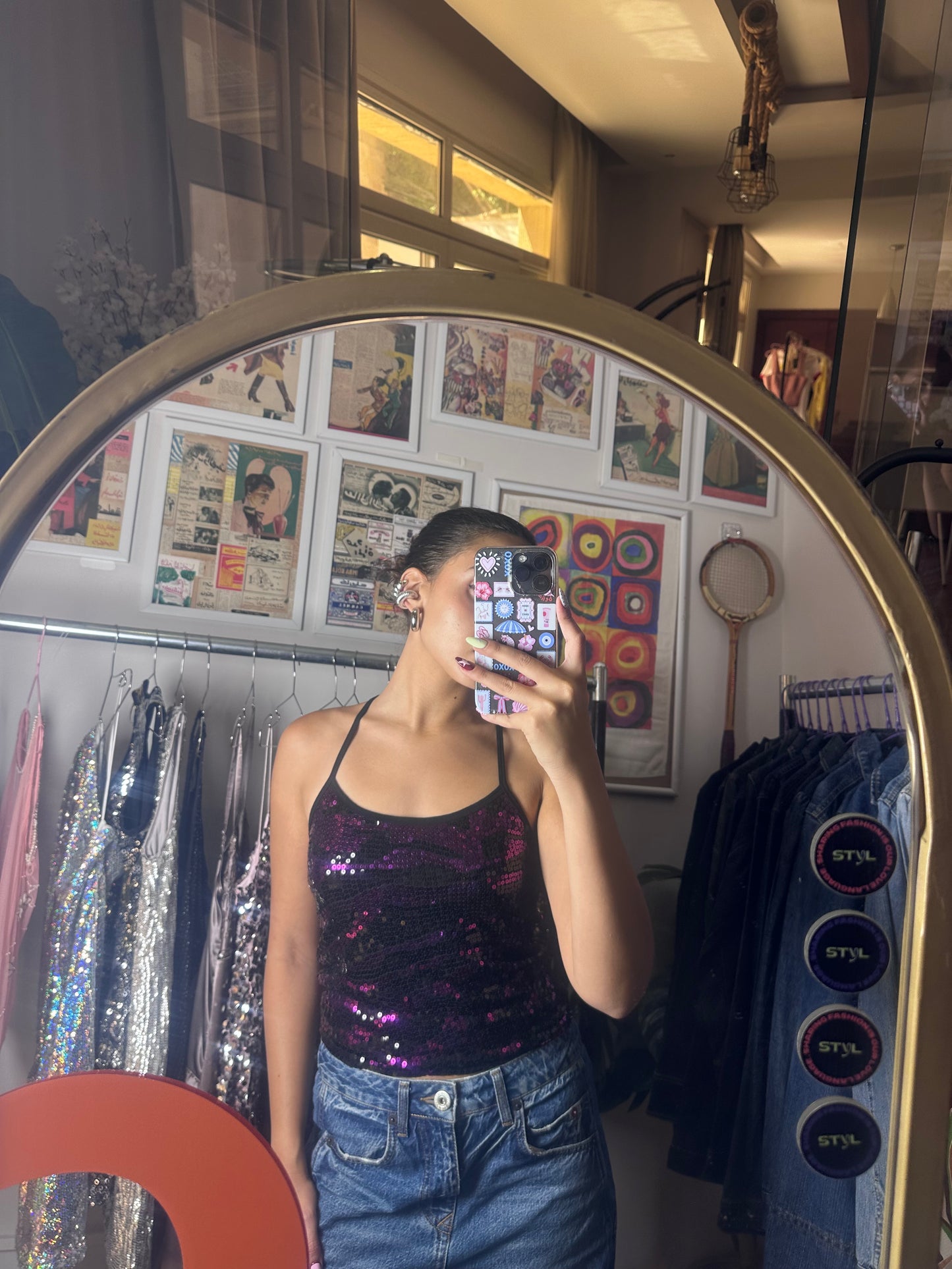 Purple Sequined Top (Small)