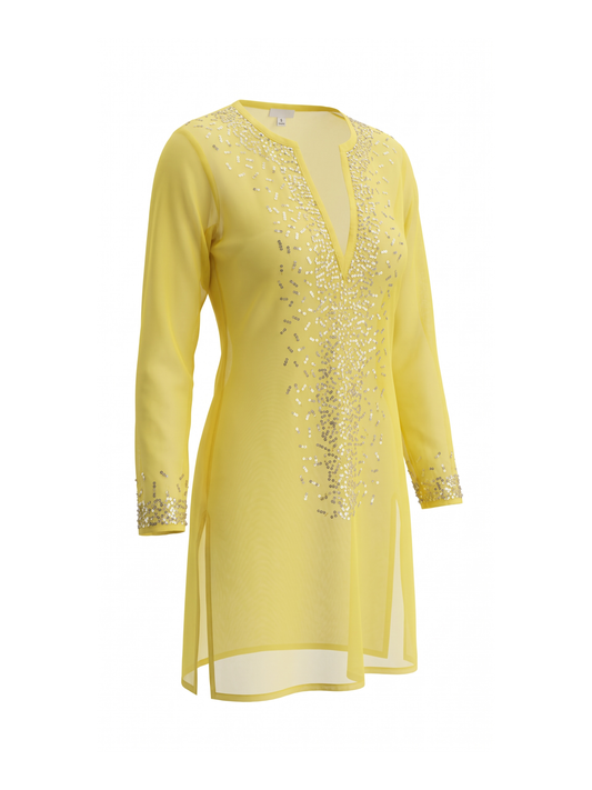 Yellow Sequin Cover Up (Small)