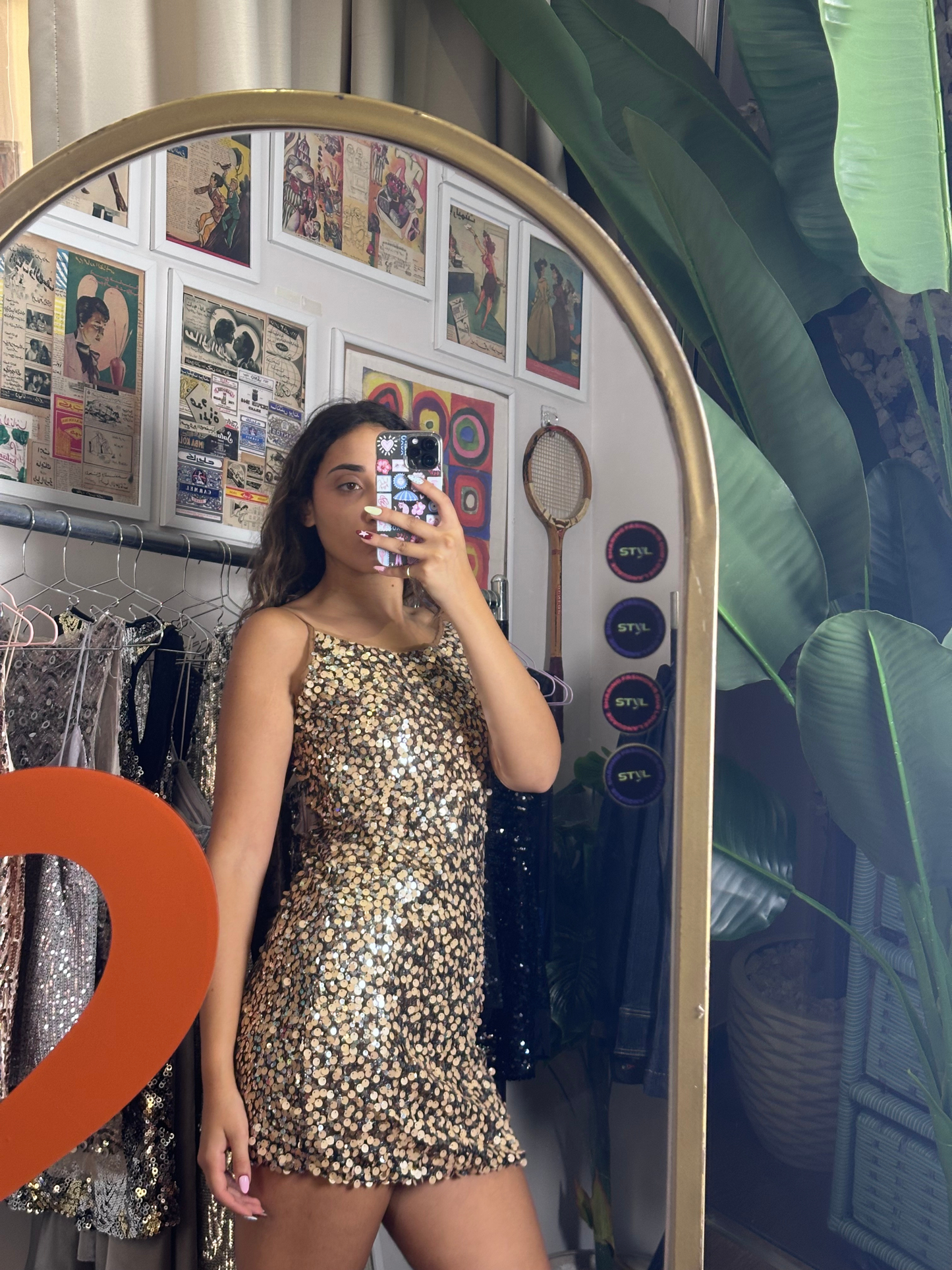 Gold Sequin Dress