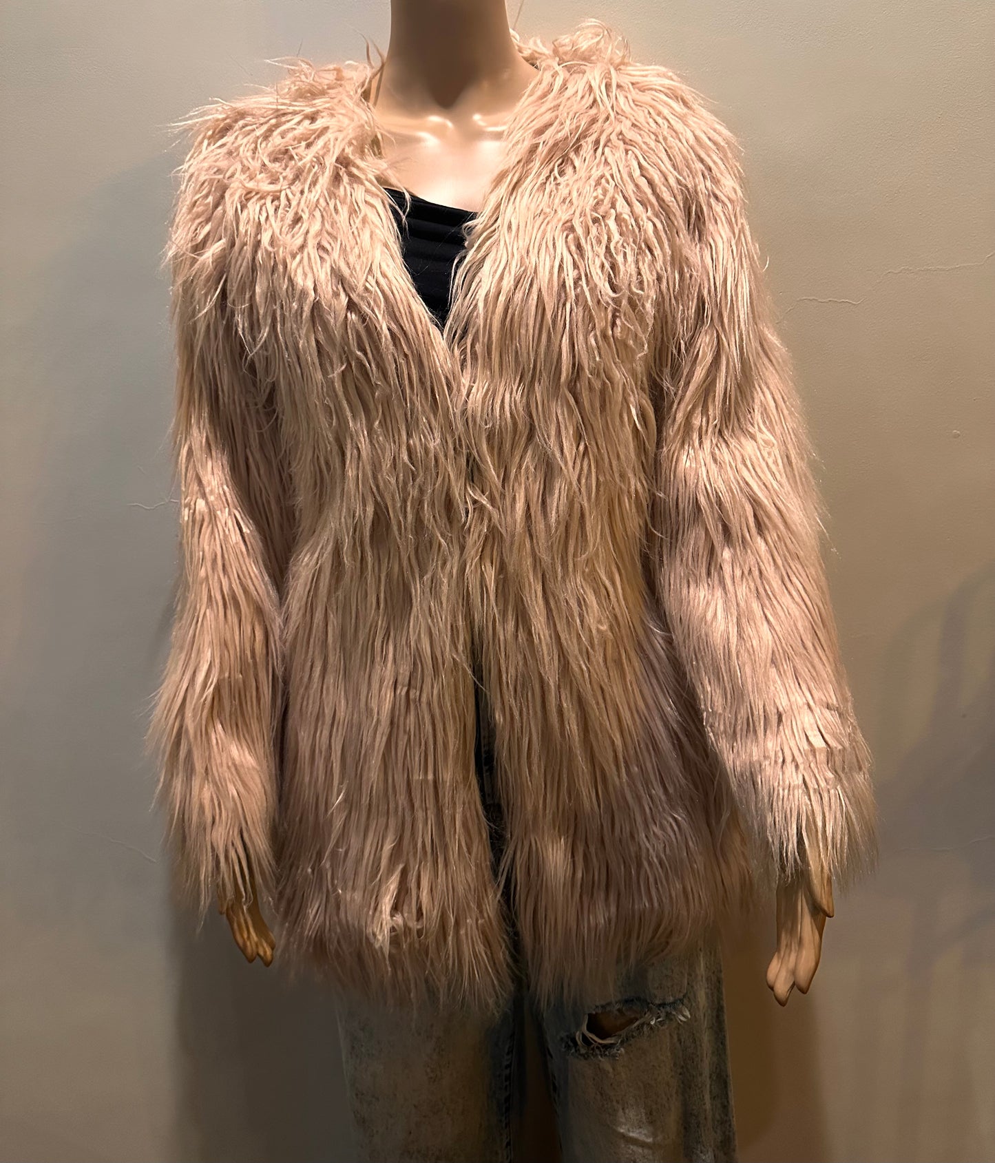 Long Sleeve Fur Coat