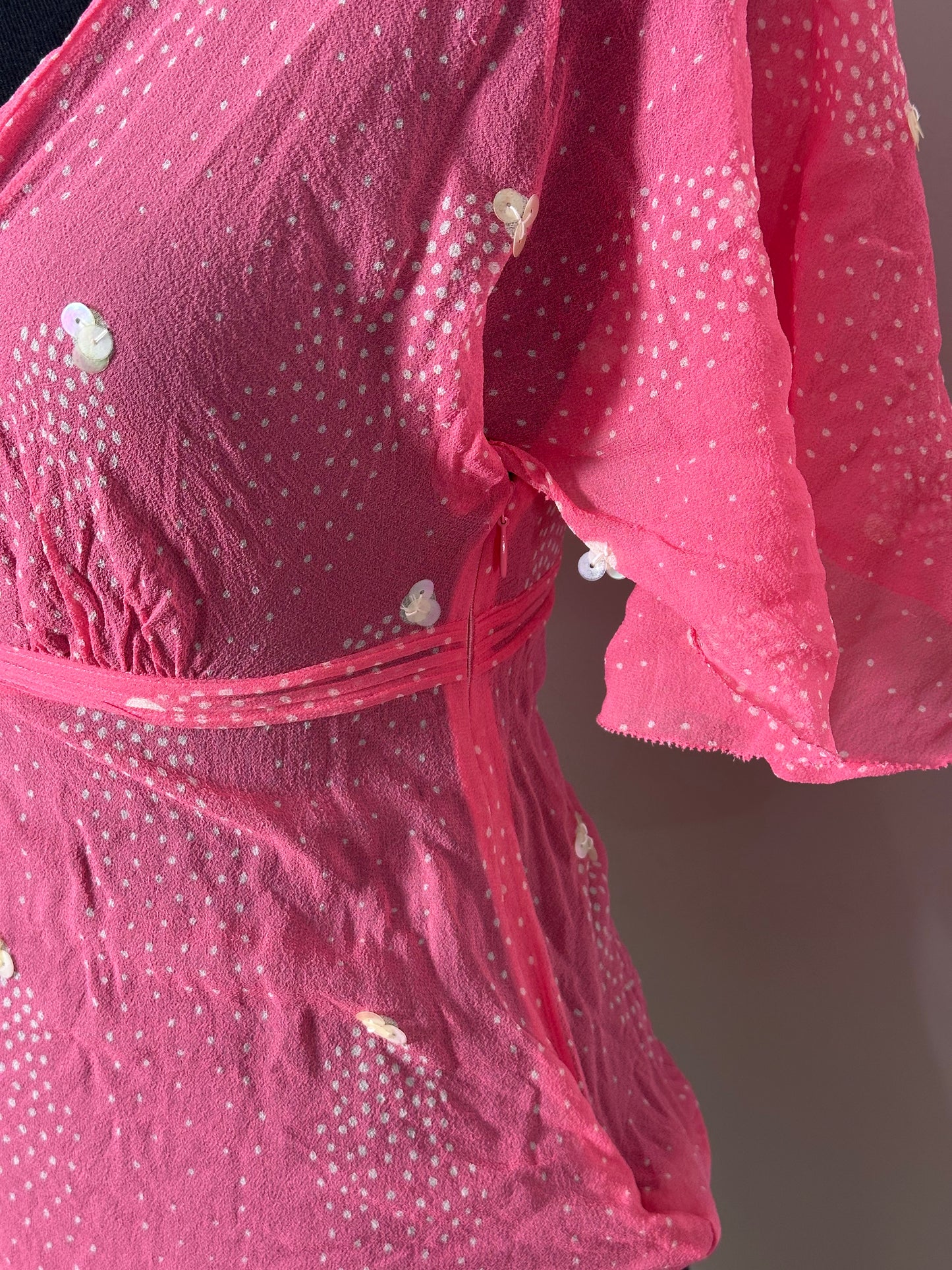 Sheer Wrap Blouse  (Small)