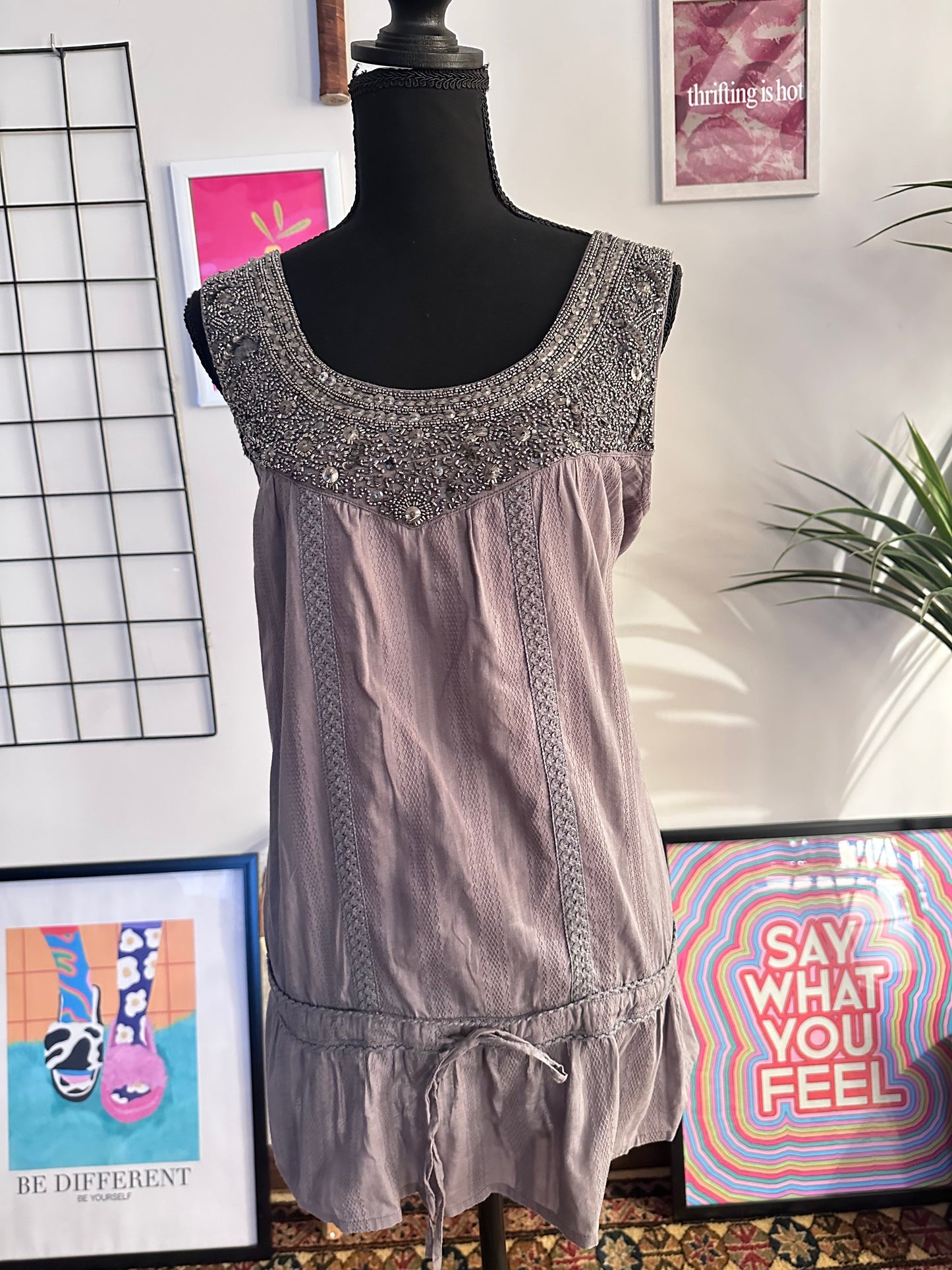 Y2K Boho Beaded Top (X Large)
