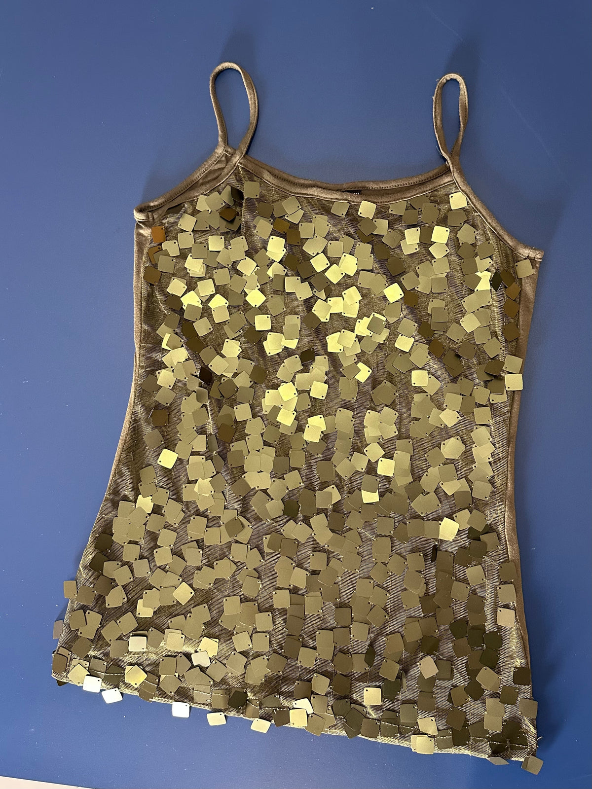 Olive Sequin Cami (Small)