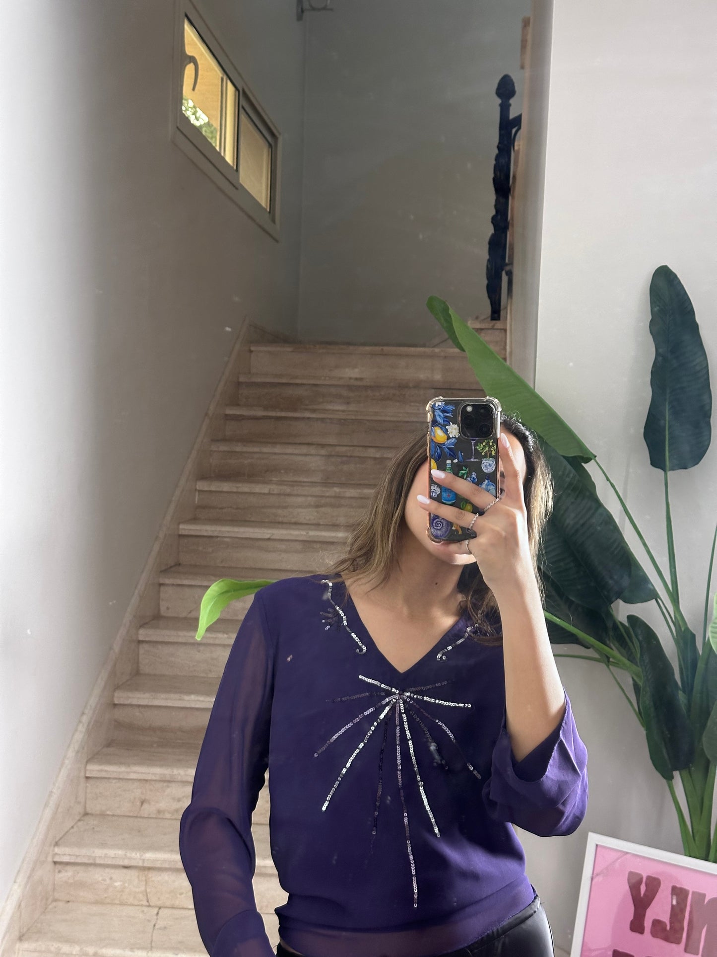 Purple Sequin Top (Large)
