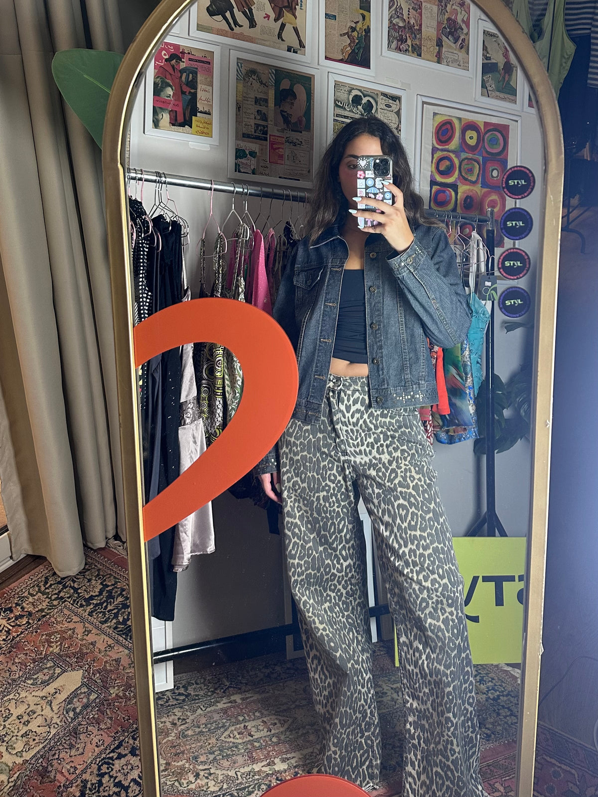 Gold Studded Denim (Large)