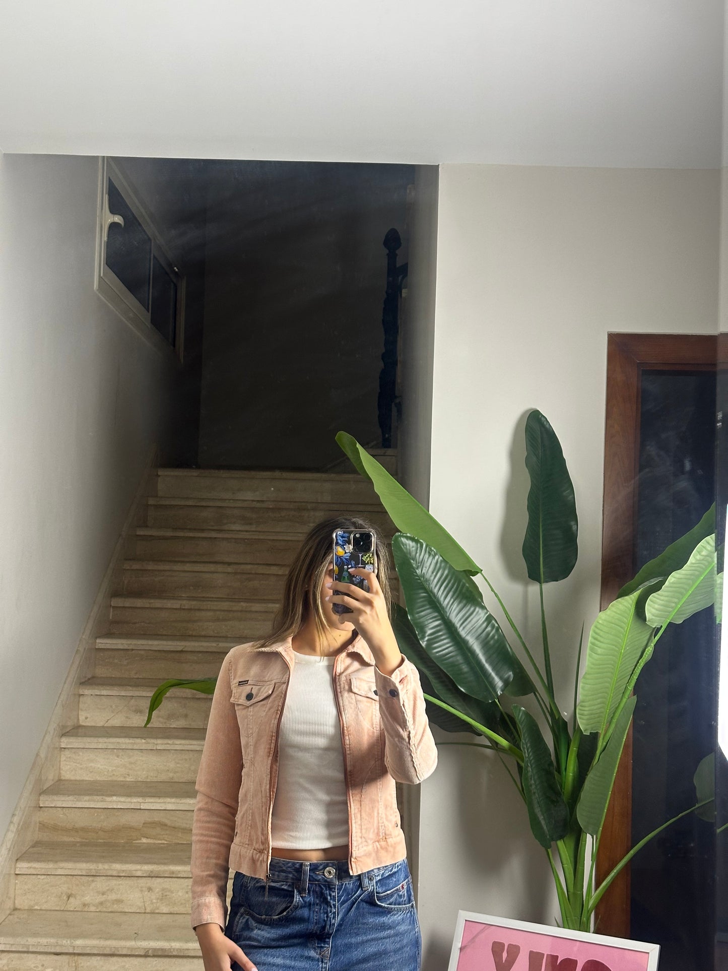 Zip Up Ribbed Jacket (Small)