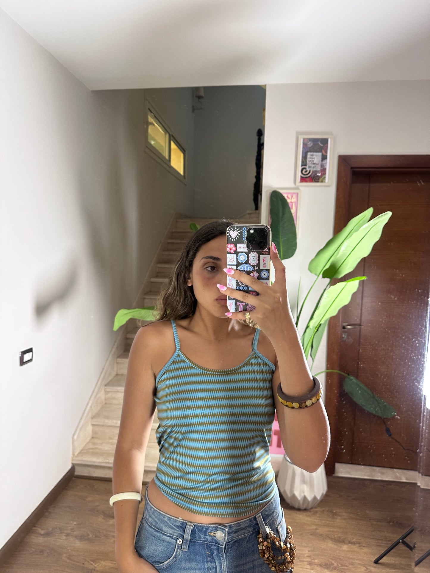 Blue & Olive Cami (Medium)