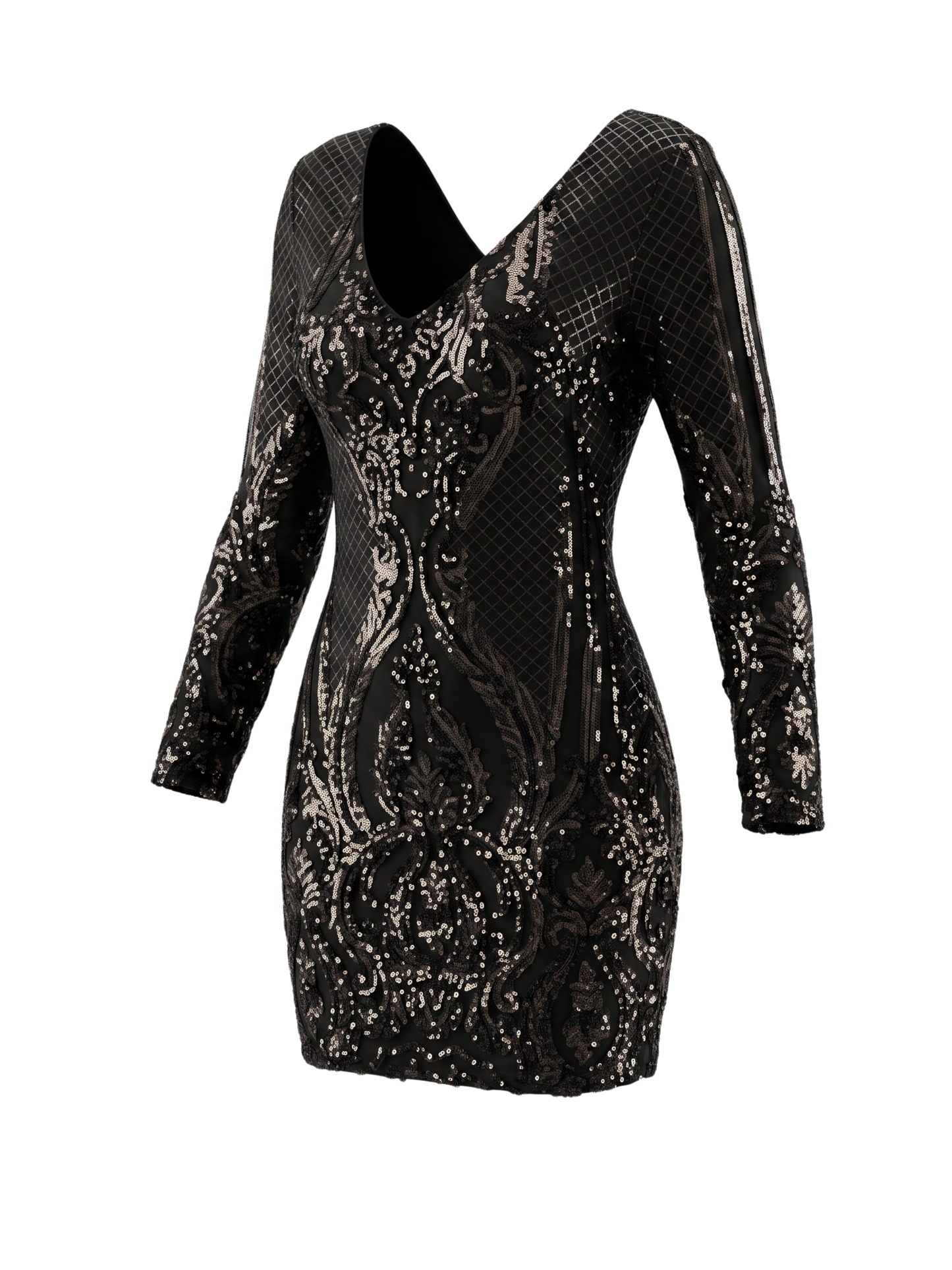 Snatched Sequin Dress (Medium)