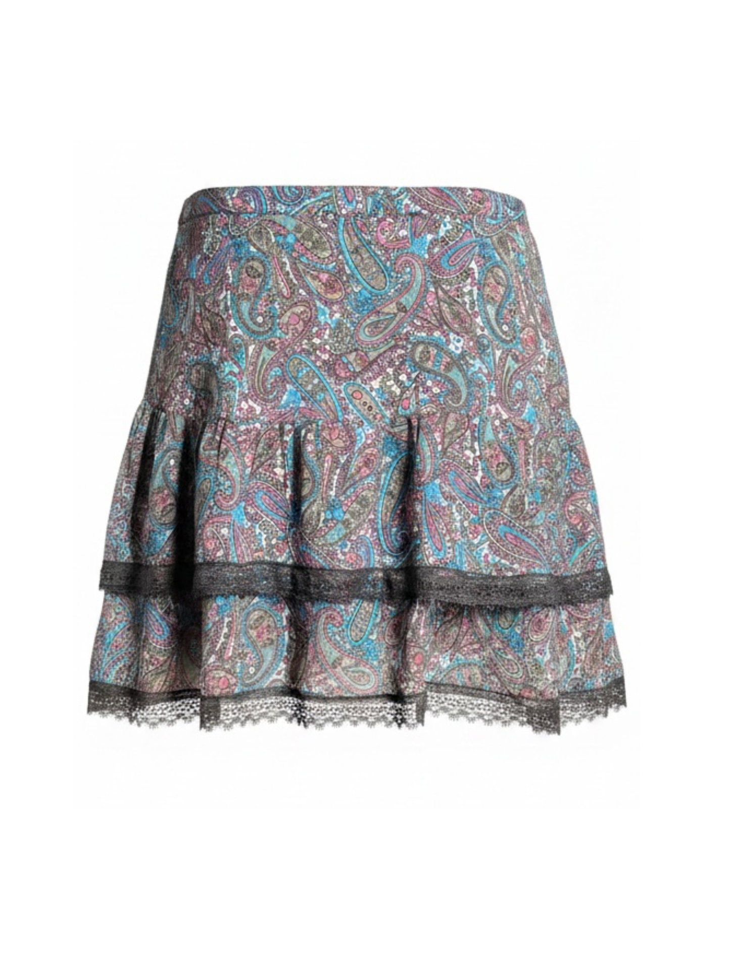 Patterned Lace Ruffle Skirt (Large)