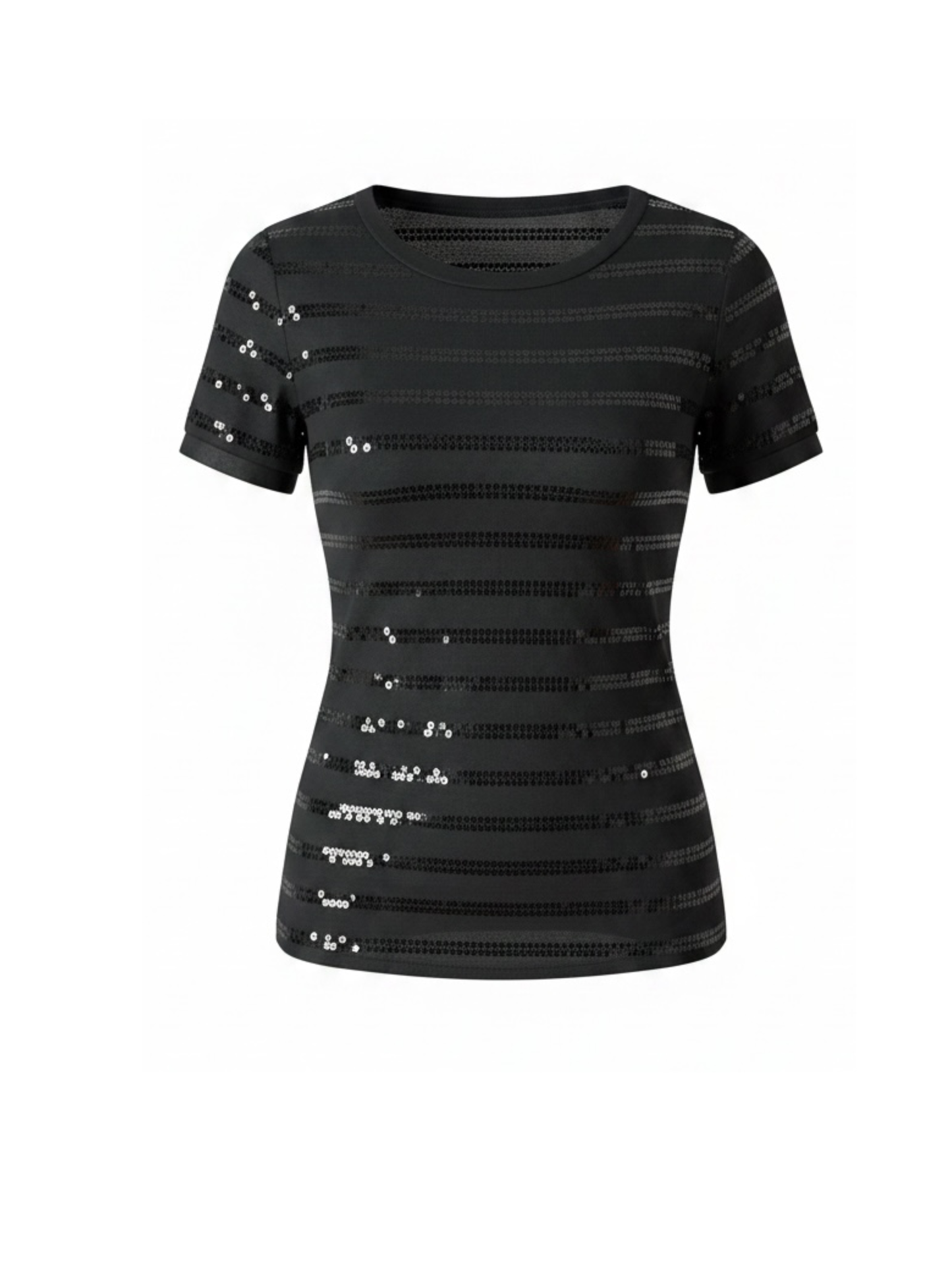 Sequin Black T-shirt (Medium)