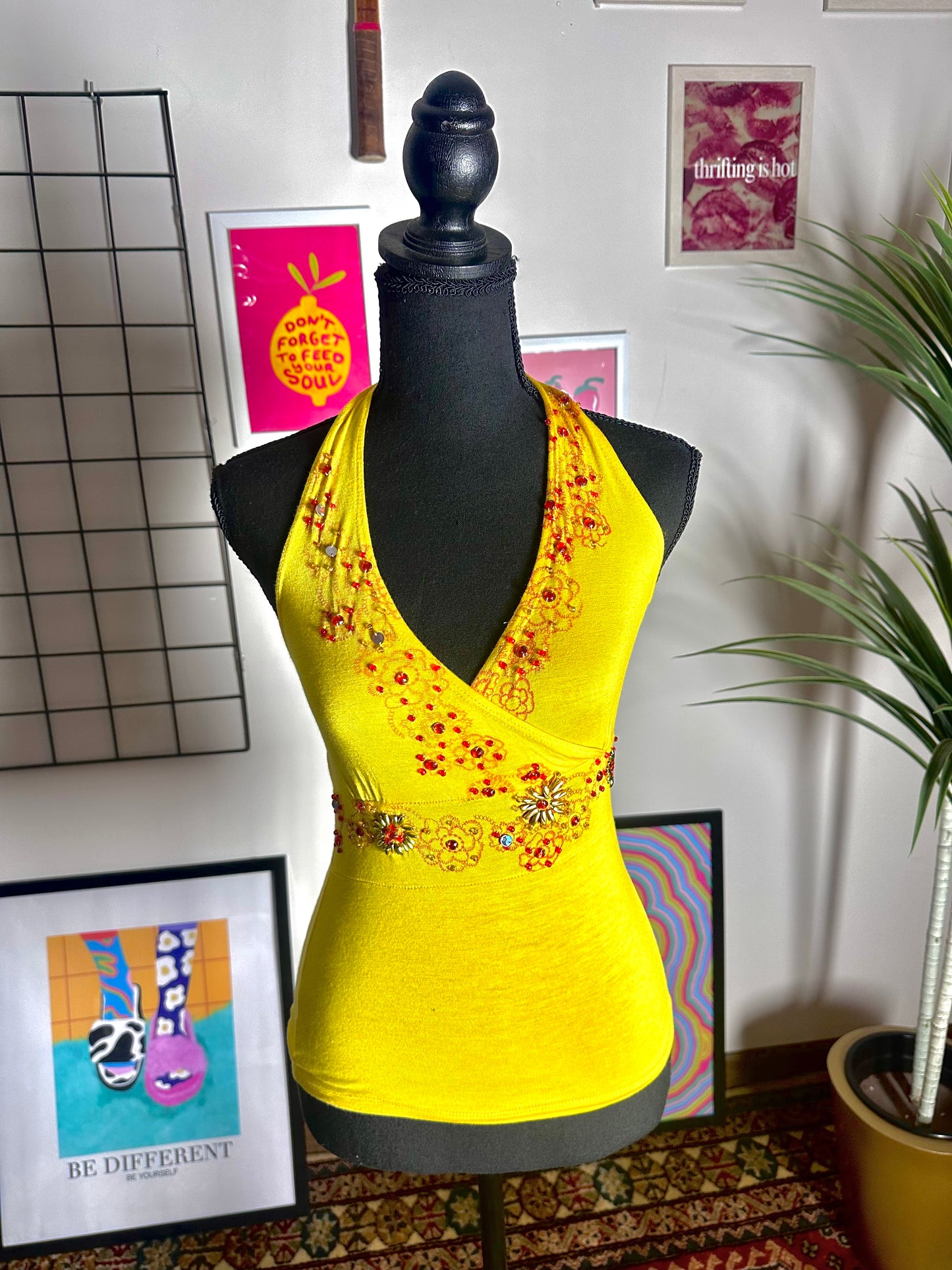 Yellow Halter Top (S/M)