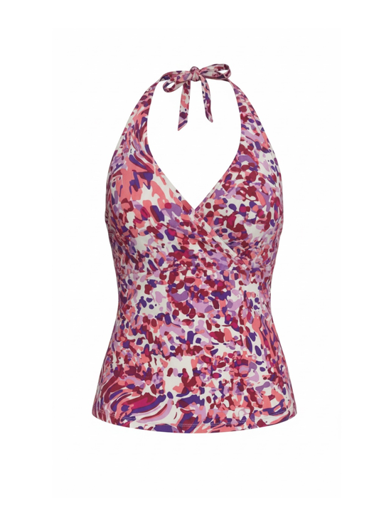 Pink Floral Halter Top (Medium)
