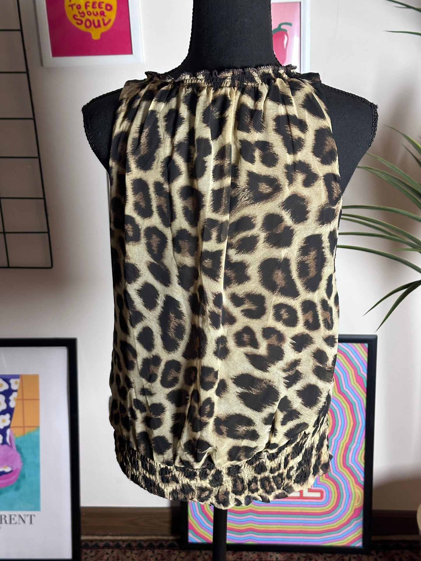 Halter Leopard Top (Large)