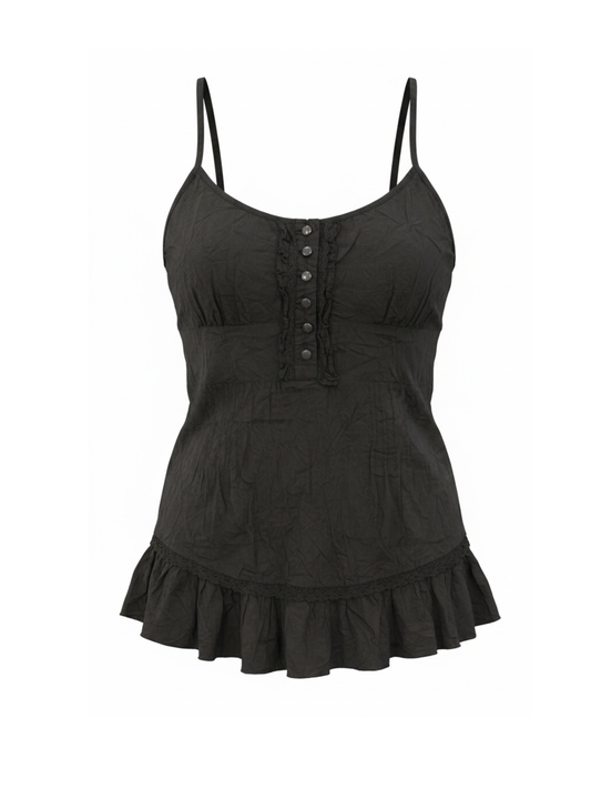 Black Y2K Cami Top