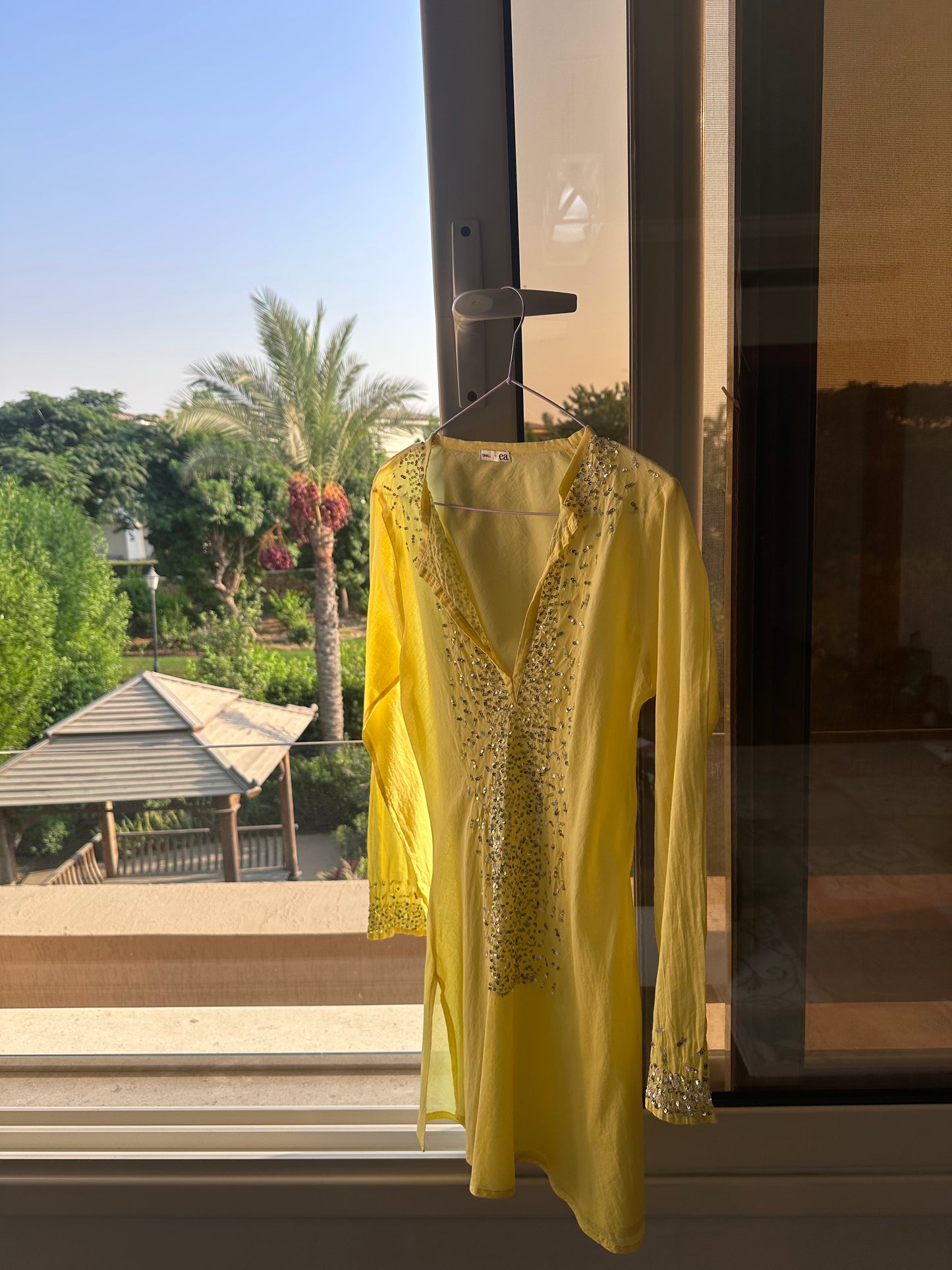 Yellow Sequin Cover Up (Small)