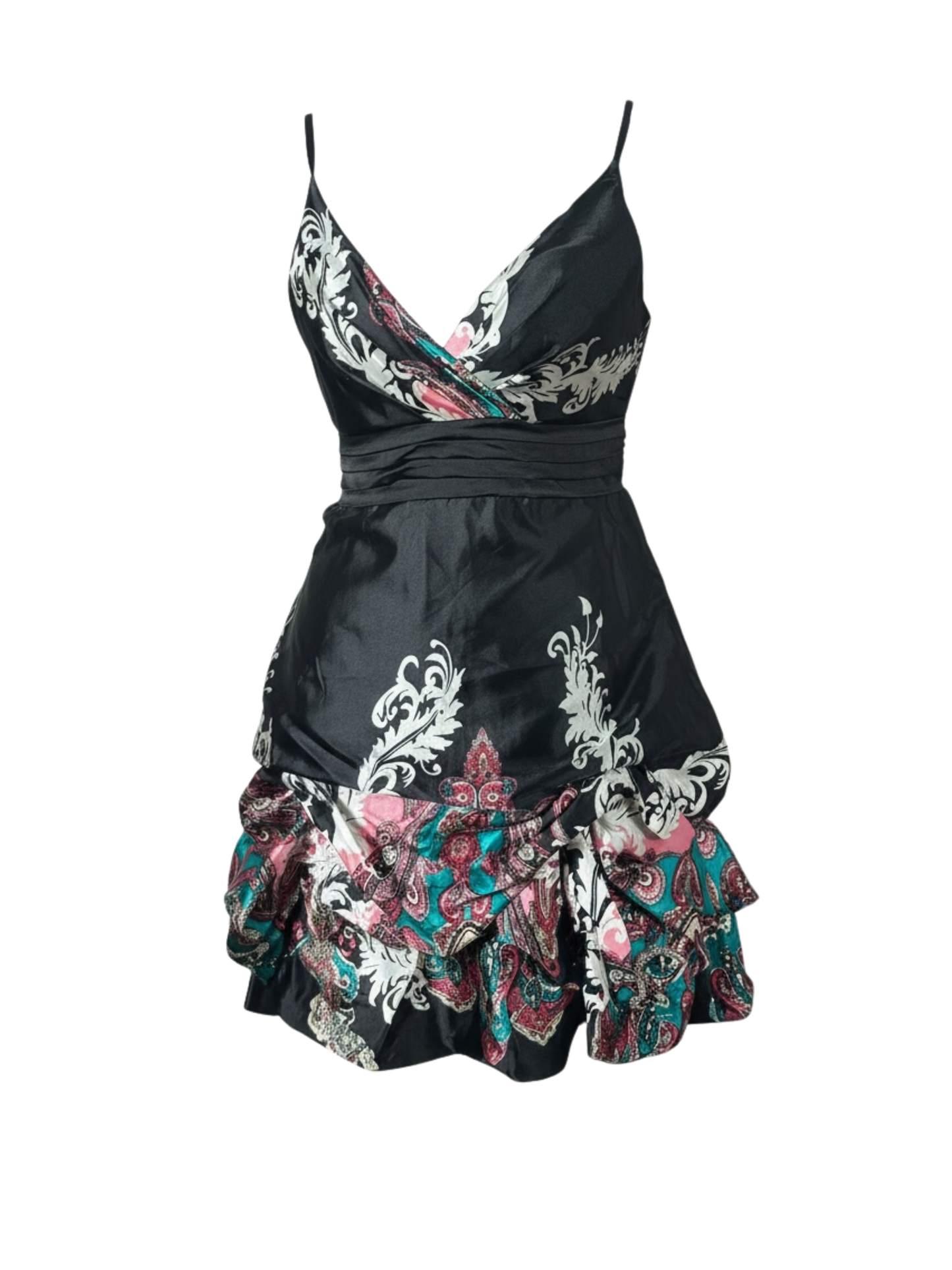Floral Satin Dress (Medium)