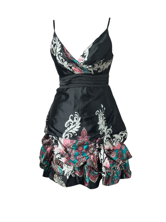Floral Satin Dress (Medium)