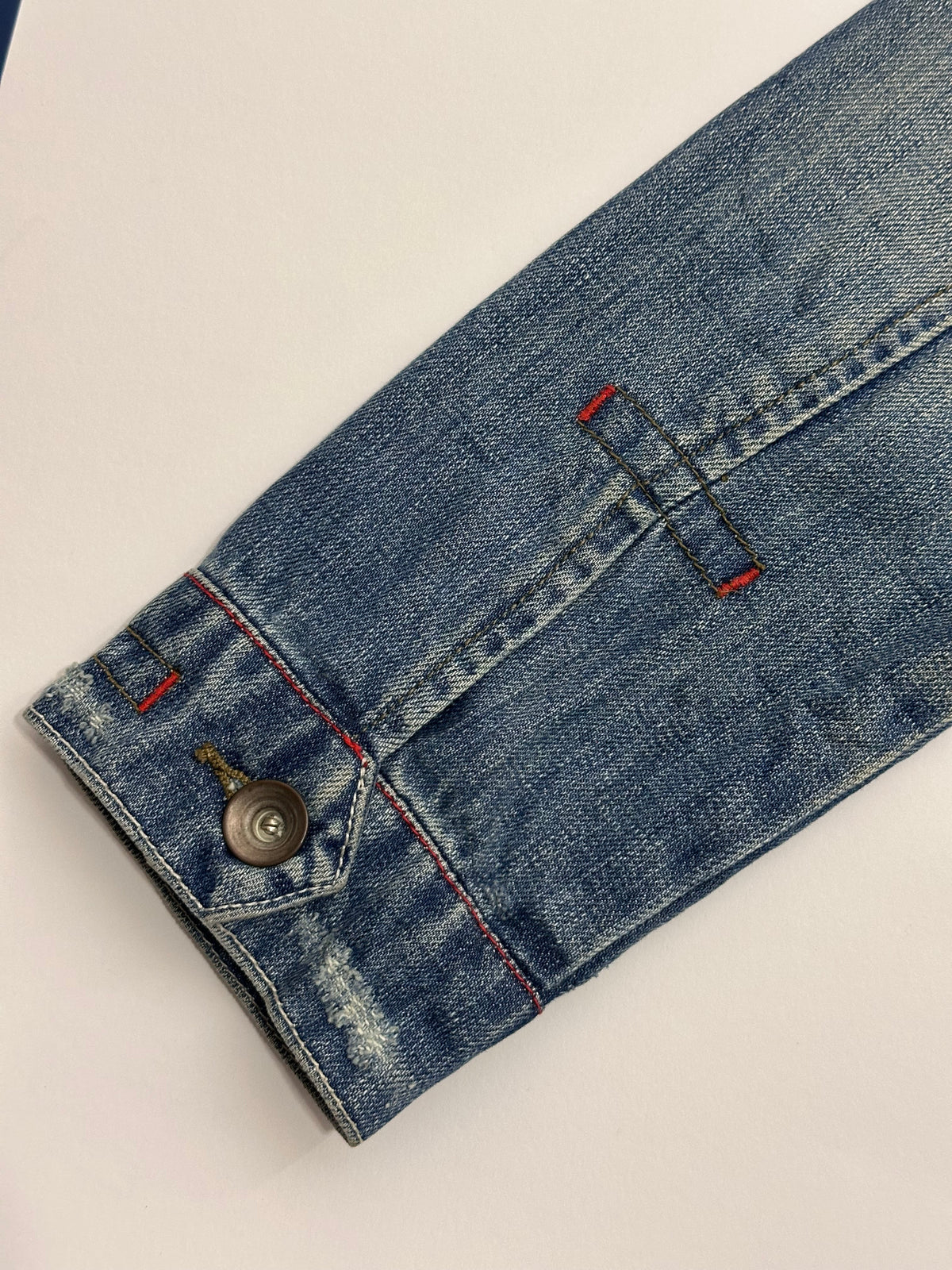 Red Stitched Denim (Small)