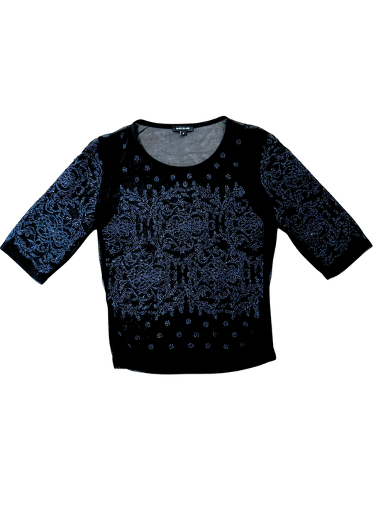 Mesh Embroidery Top - River Island