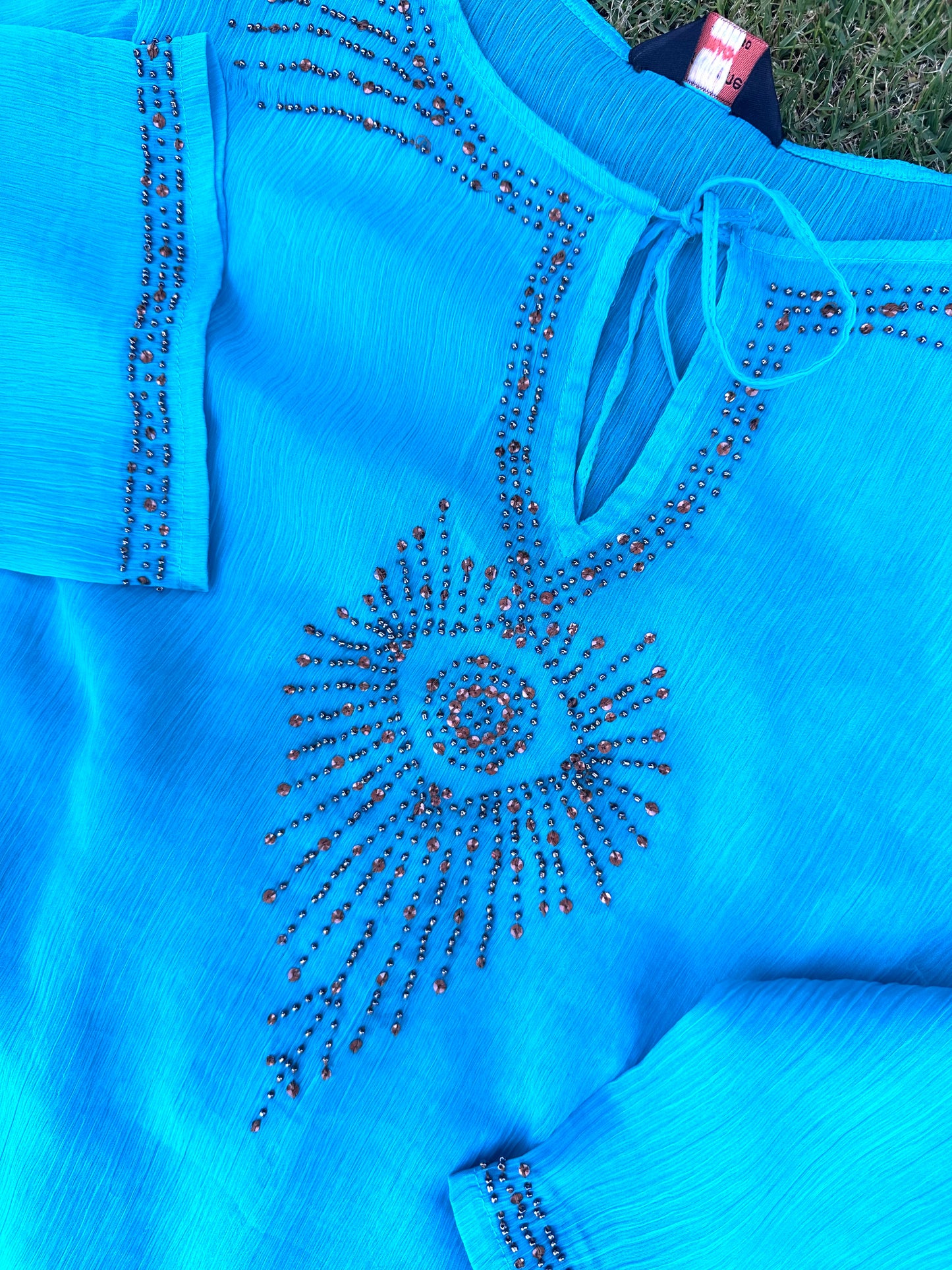 Blue Mesh Cover Up (Large)