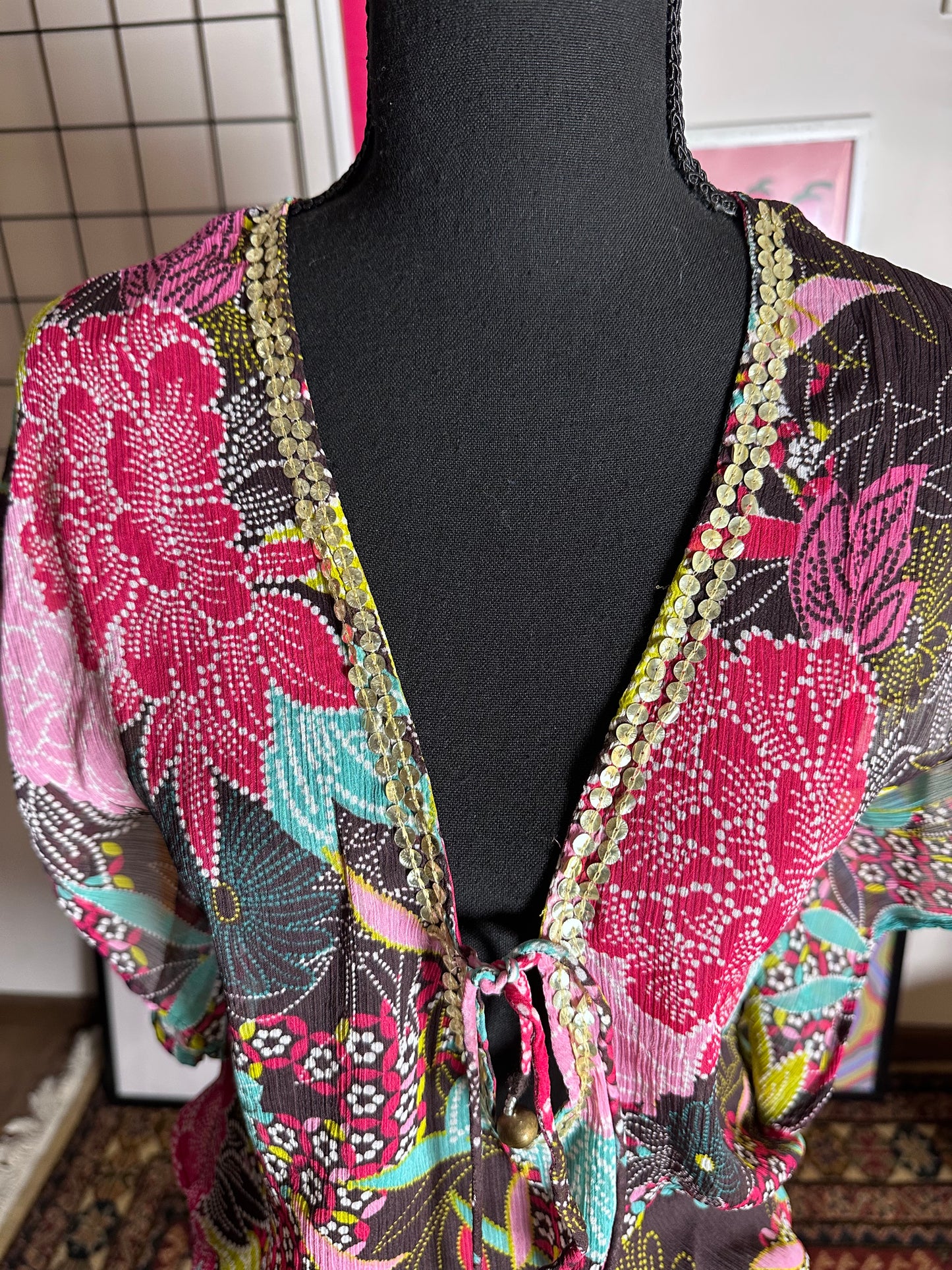 Sheer Floral Coverup (Large)