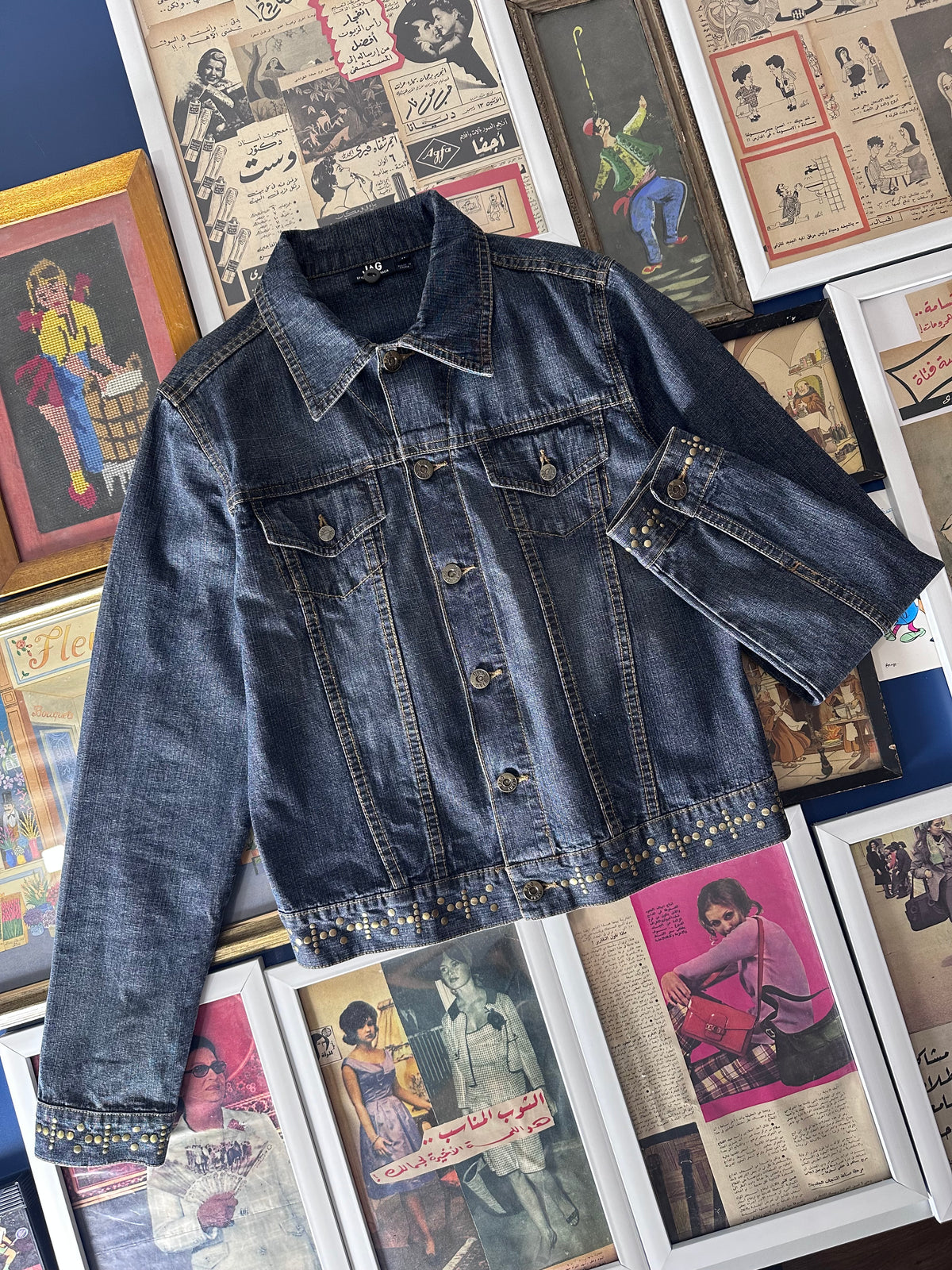 Gold Studded Denim (Large)