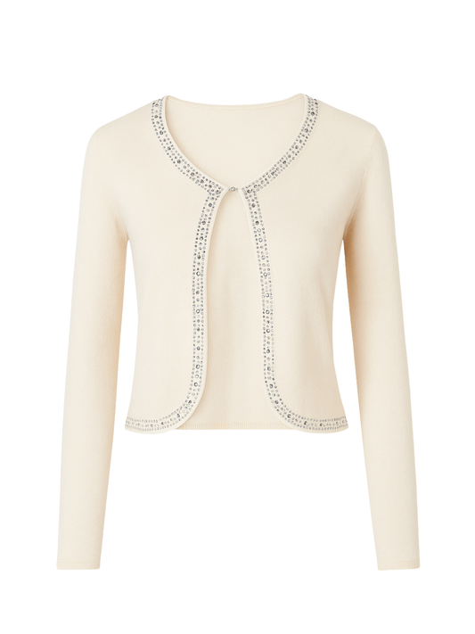 White Embroidery Cardigan