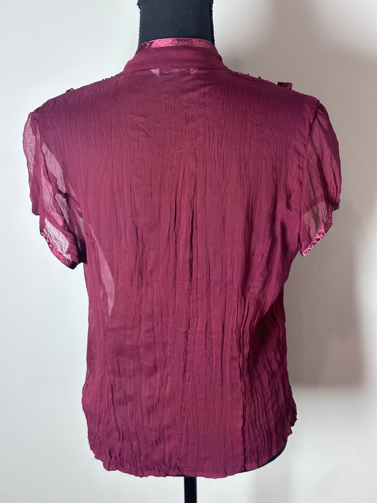 Cranberry Ruffle Top (Large)