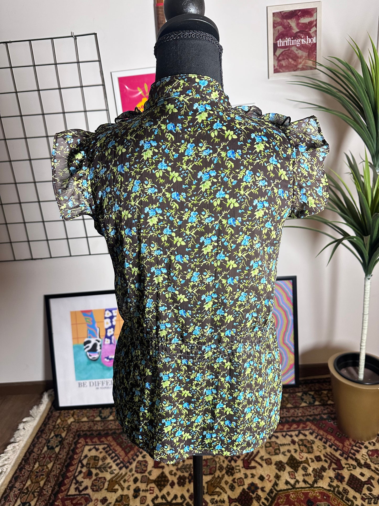 Mesh Floral Shirt (X Small)