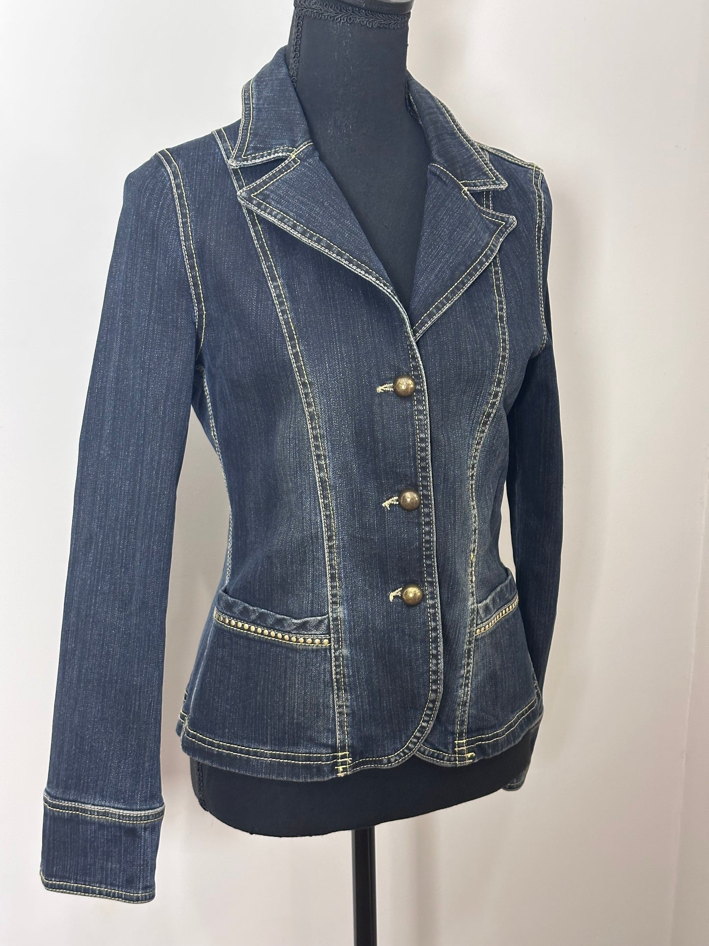 Gold Buttoned Denim (Large)