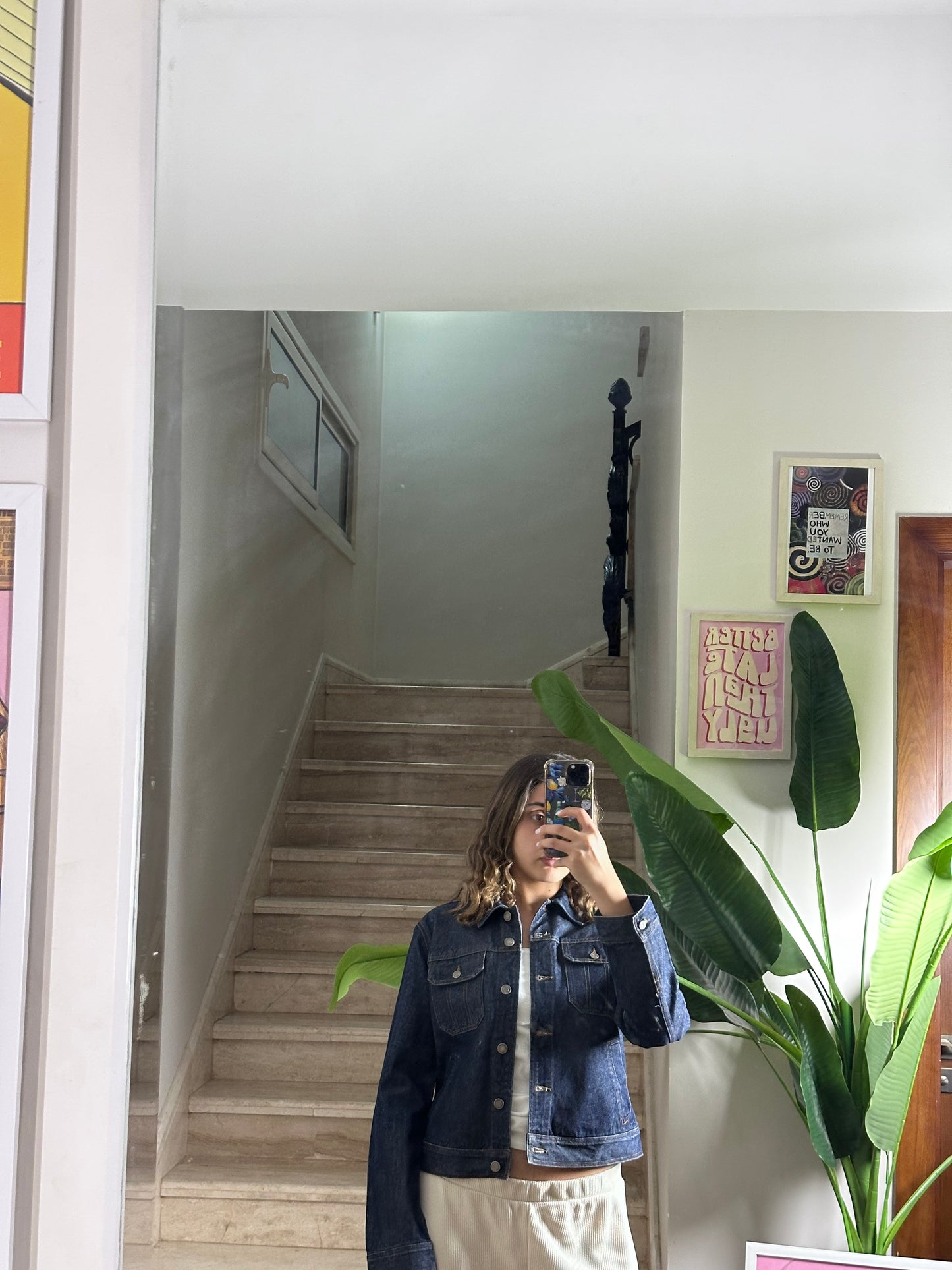 Oversized Dark Wash Denim (Large)