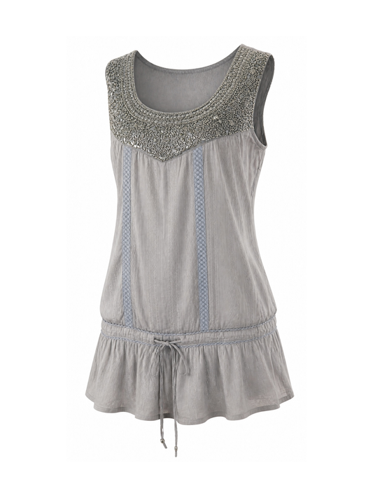 Y2K Boho Beaded Top (X Large)