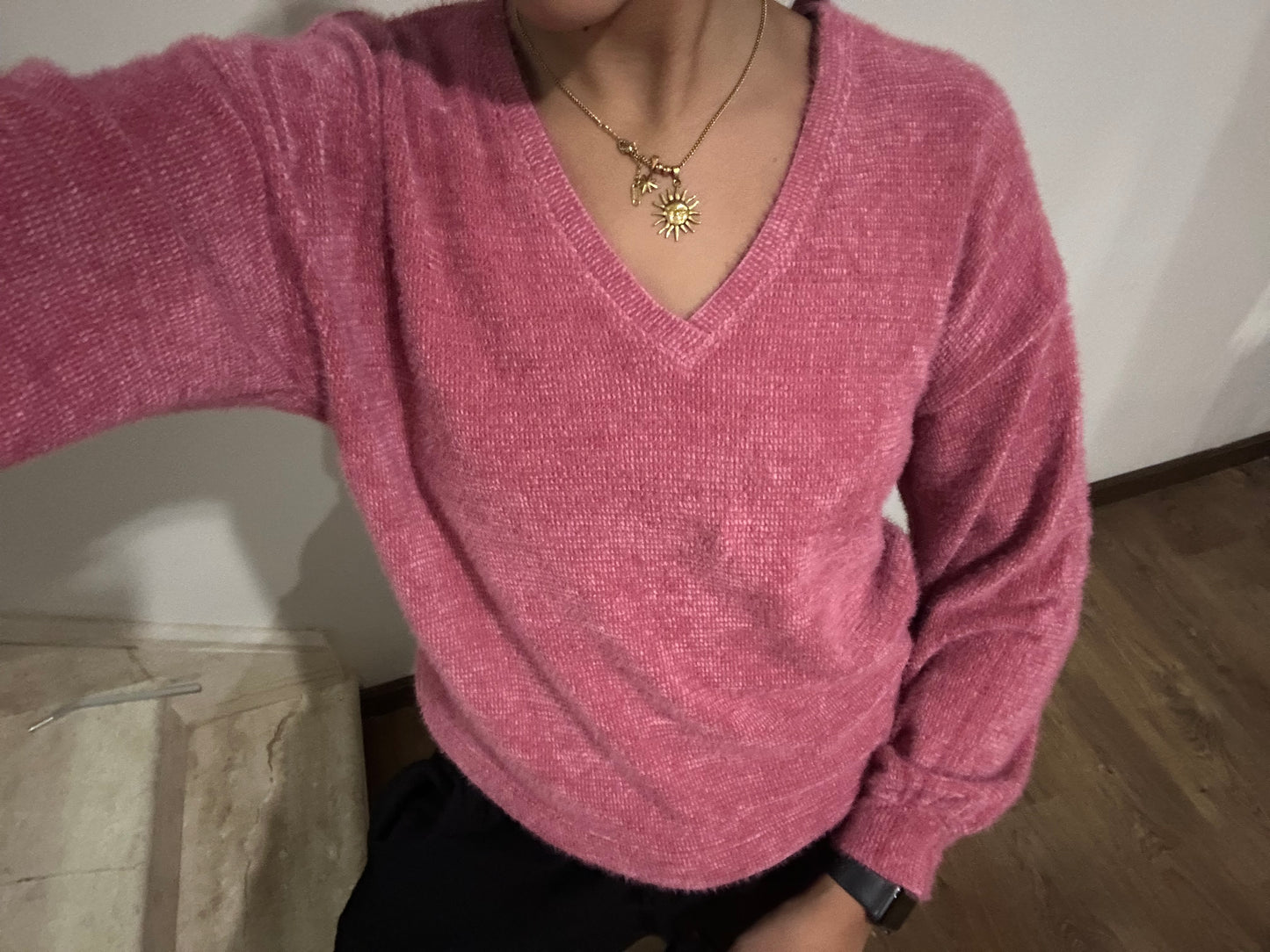 Fluffy Pink Pullover