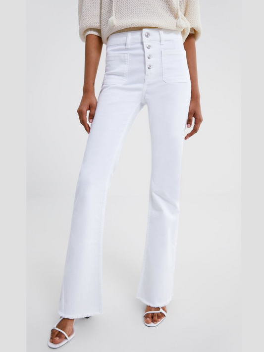 White Flare Denim - Zara