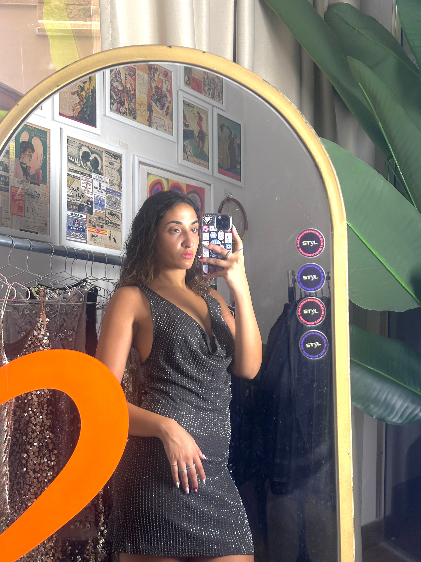 Cowl Sequin Dress (Medium)