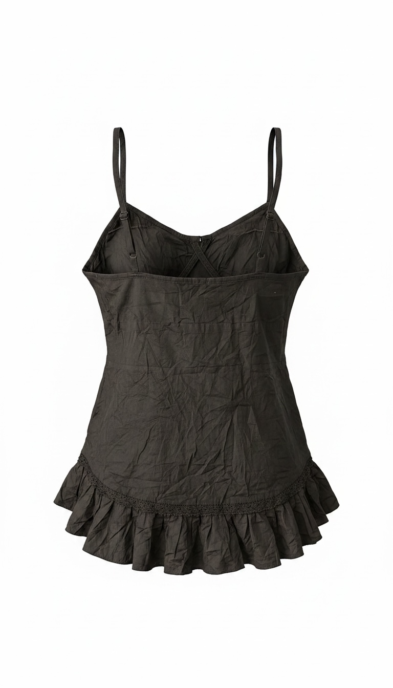 Black Y2K Cami Top