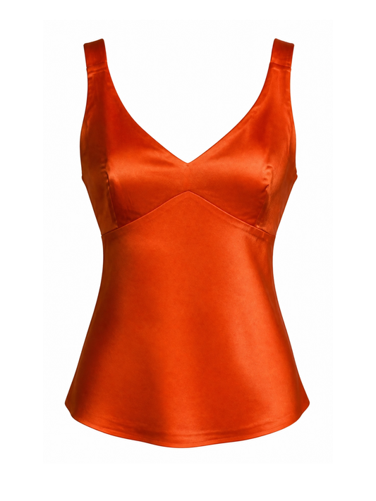 Satin Orange Top (Large)