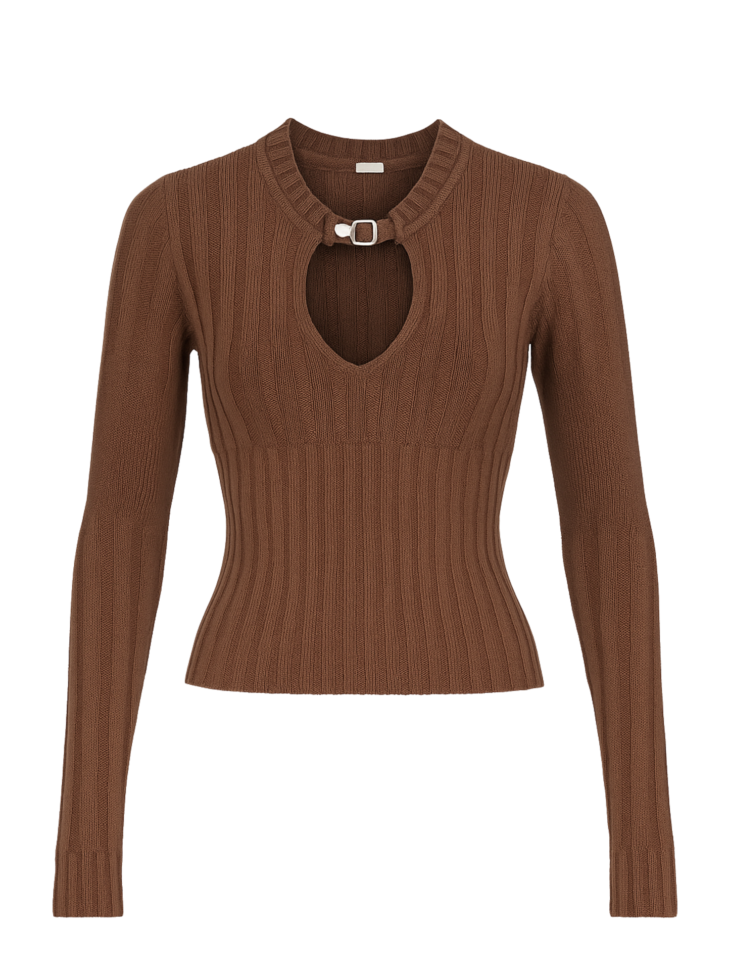 Brown Vintage Ribbed Top