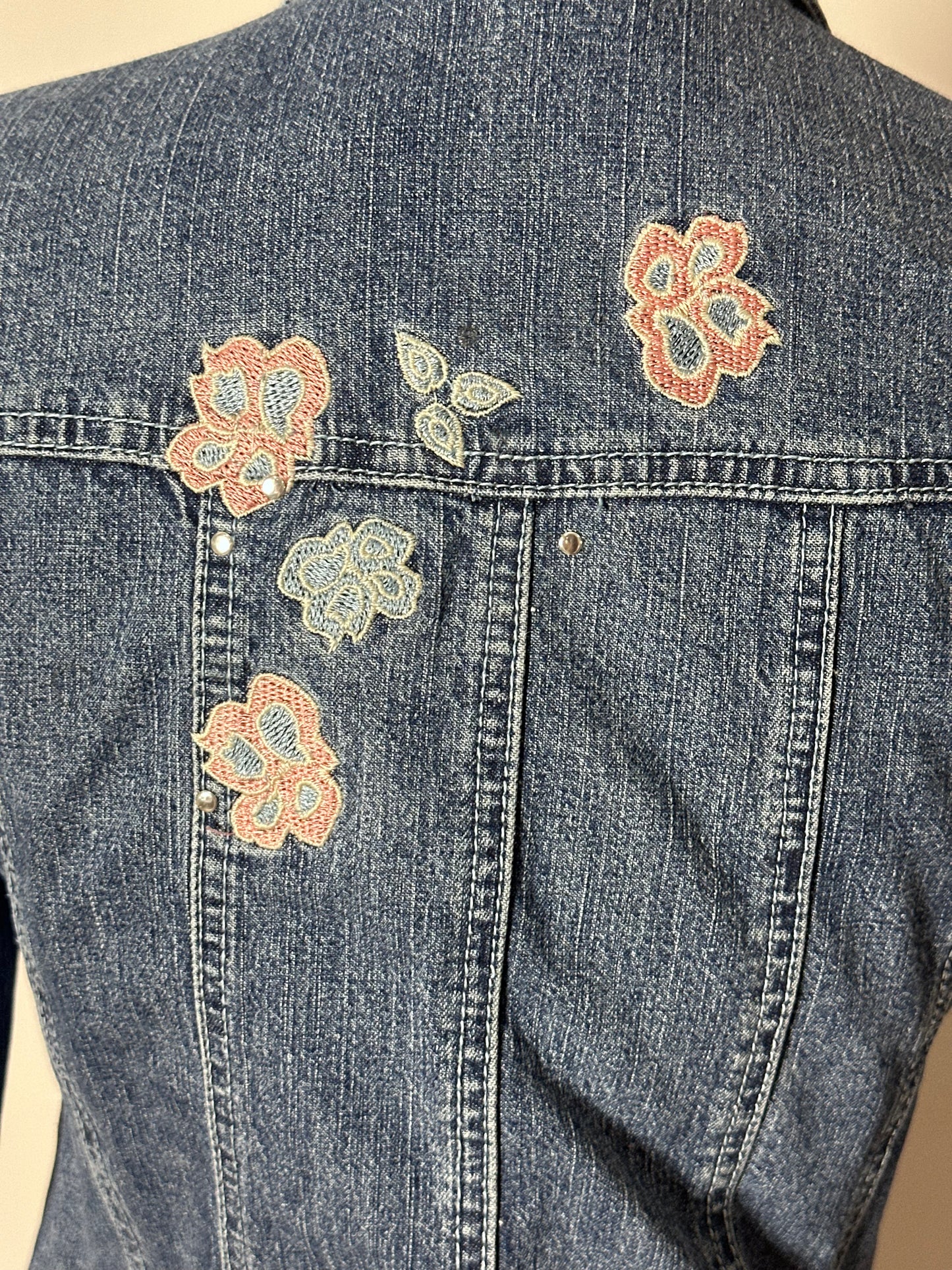 Floral Embroidery Denim (Small)