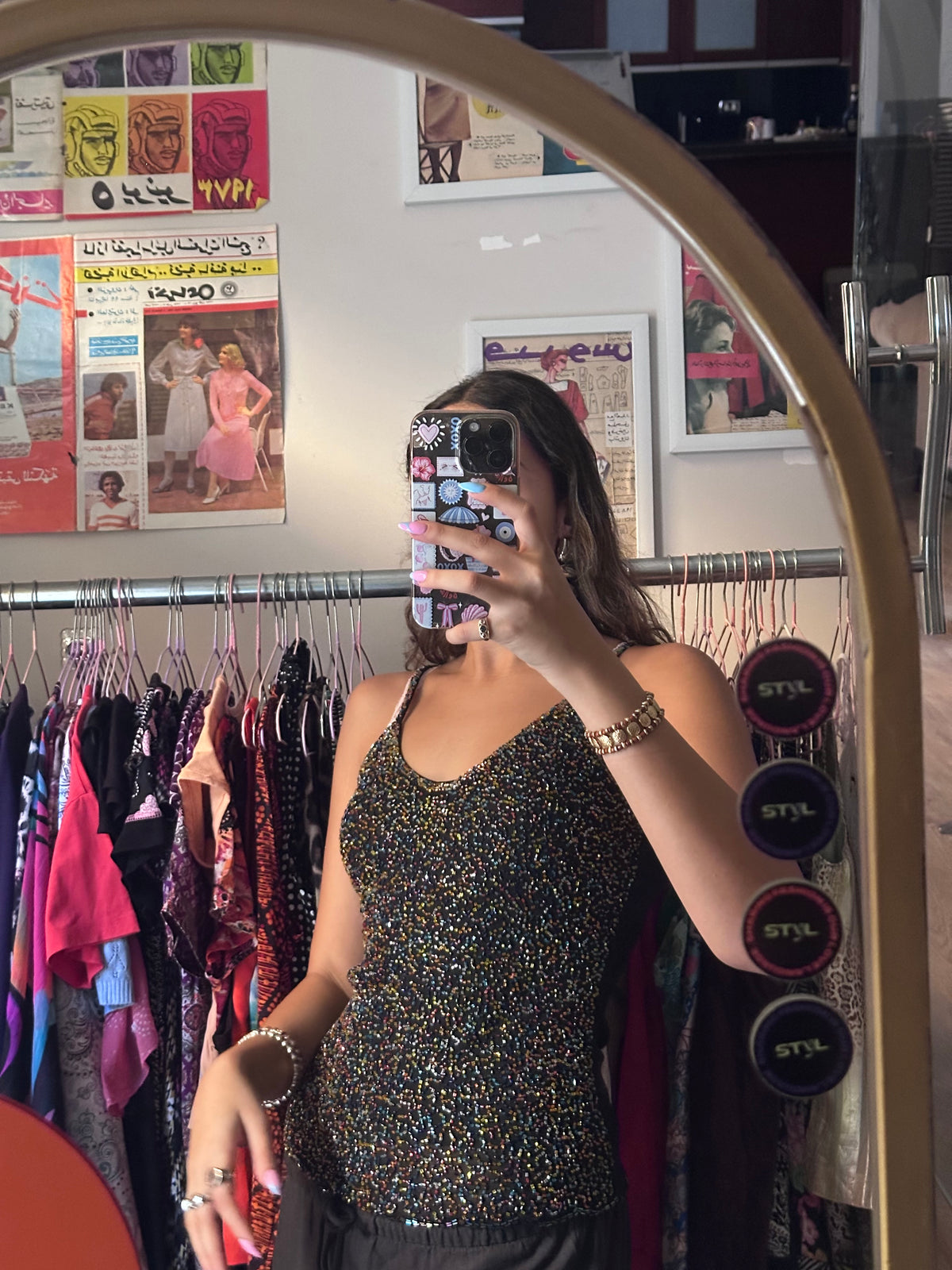 Colored Beaded Top (Small)