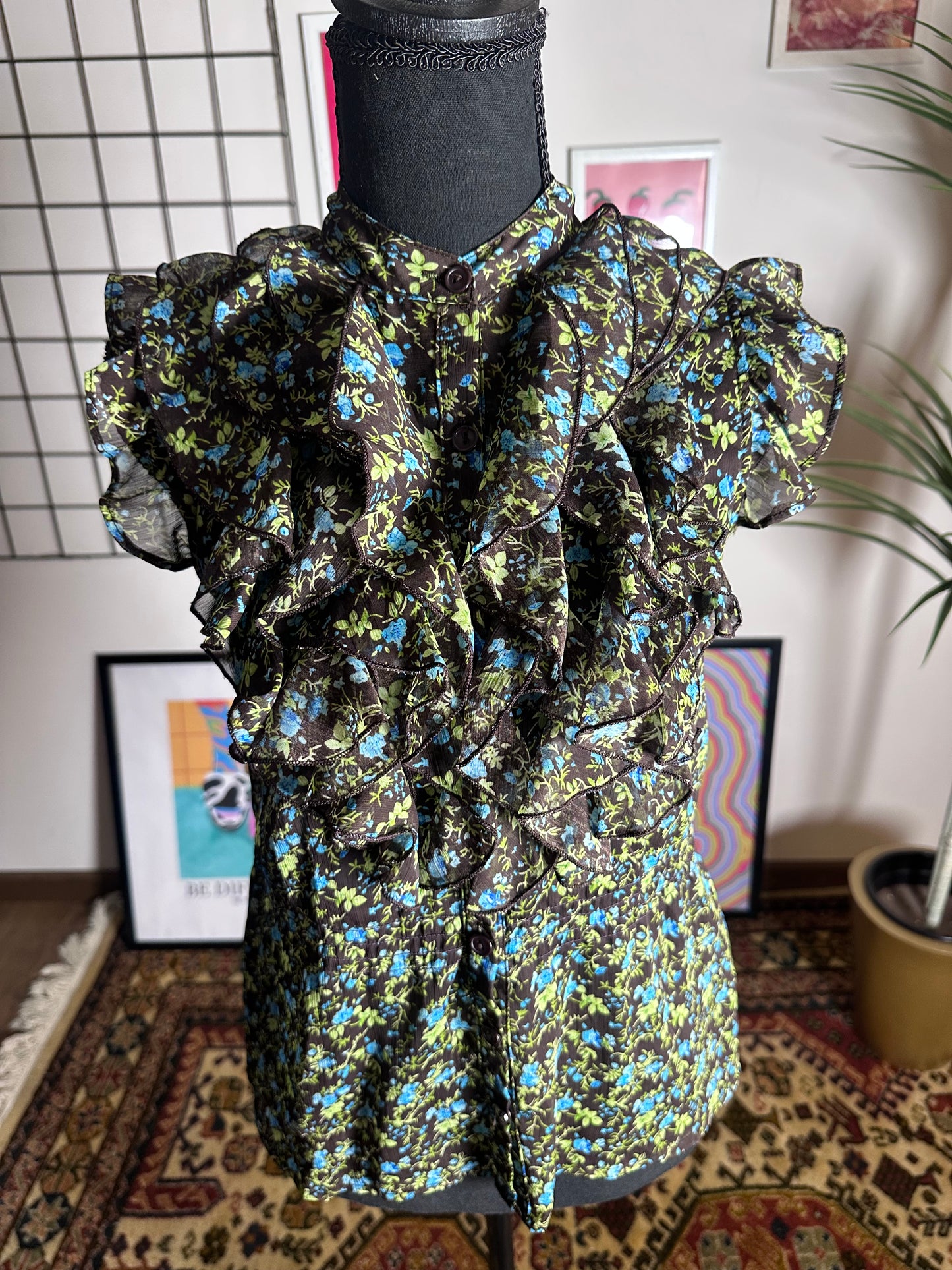 Mesh Floral Shirt (X Small)