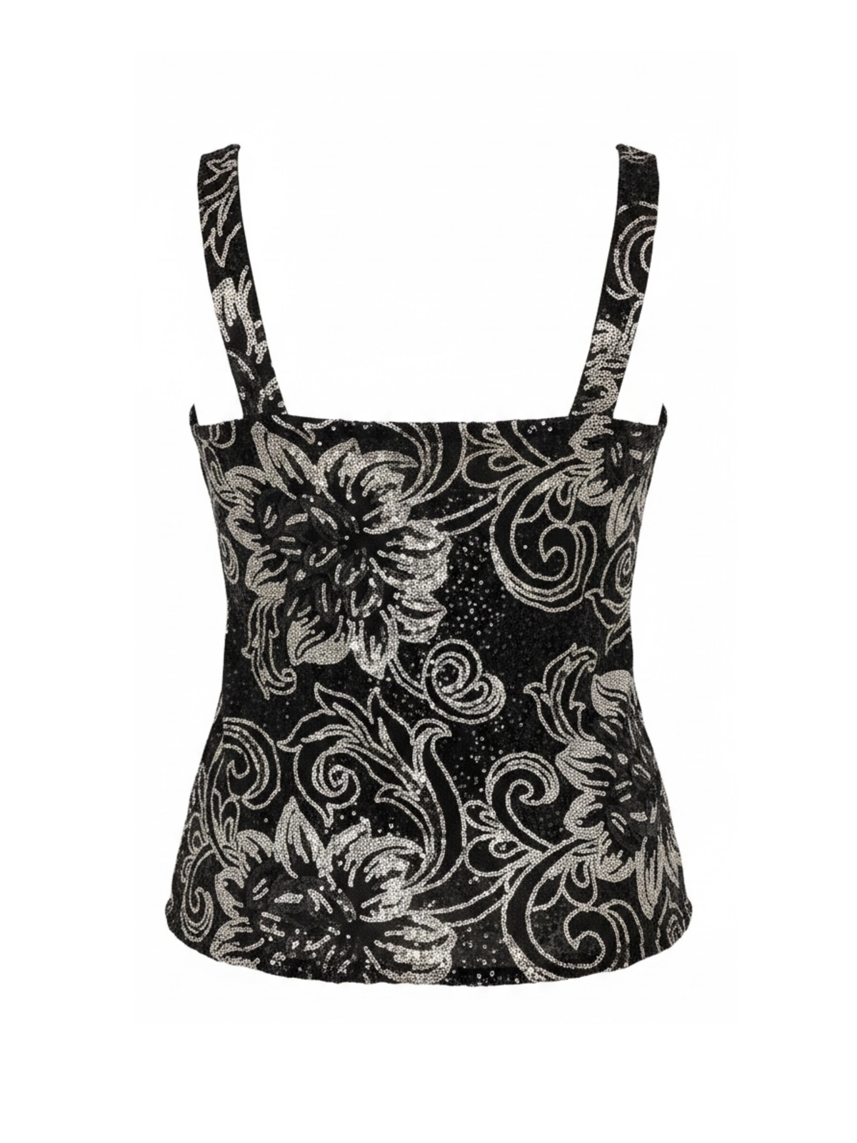 Black & Silver Sequin Top (X Large)