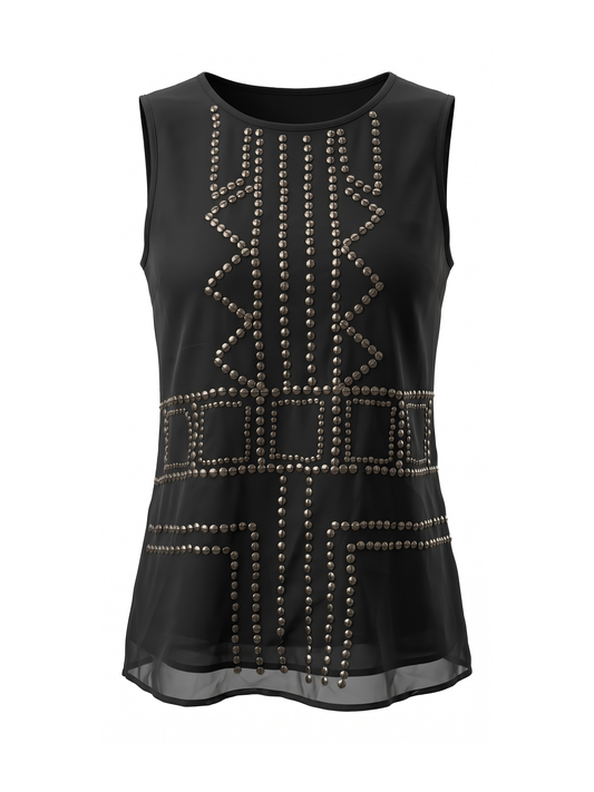 Sequins Mesh Blouse (Large)