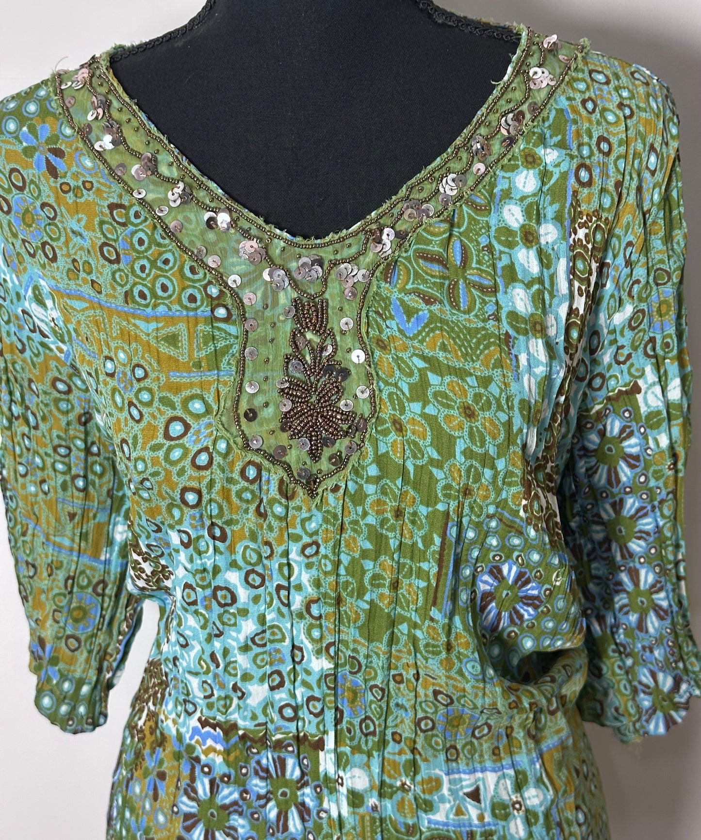 Embroidery Patterned Cover Up (XL)