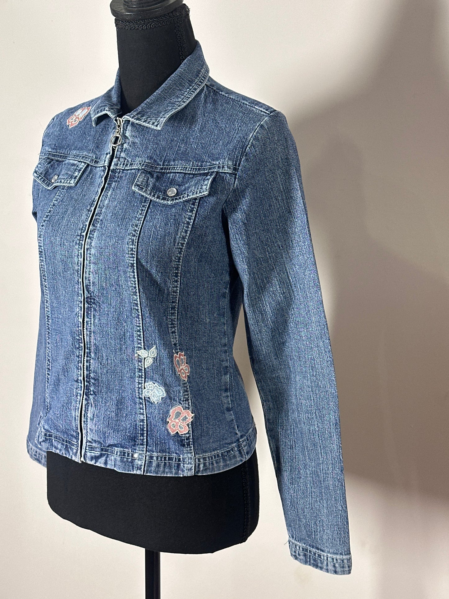 Floral Embroidery Denim (Small)