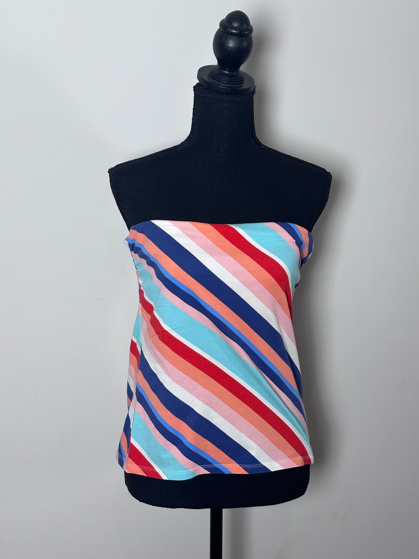 Patterned Asymmetric Tube Top (Large)