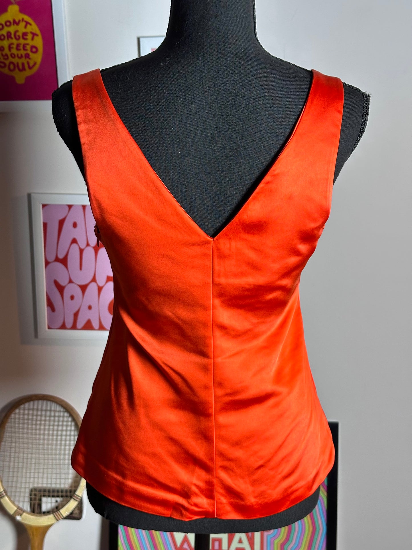 Satin Orange Top (Large)