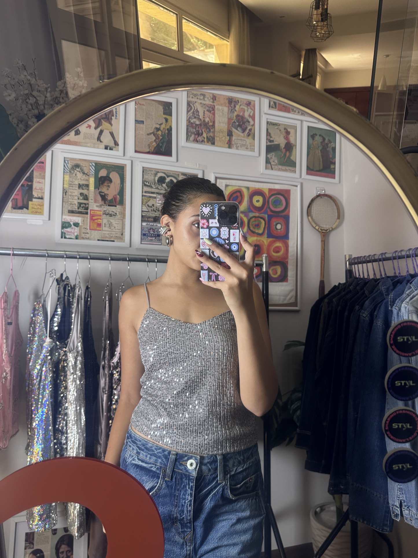 Silver Sequined Top (Large)