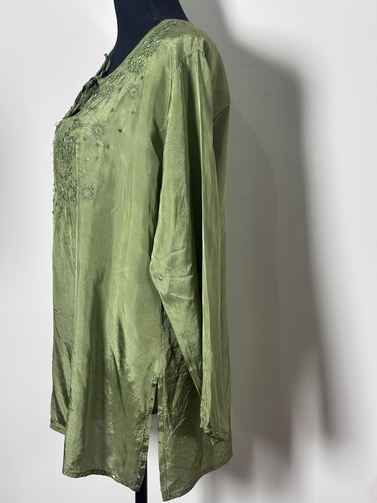 Green Embroidery Cover Up (Large)